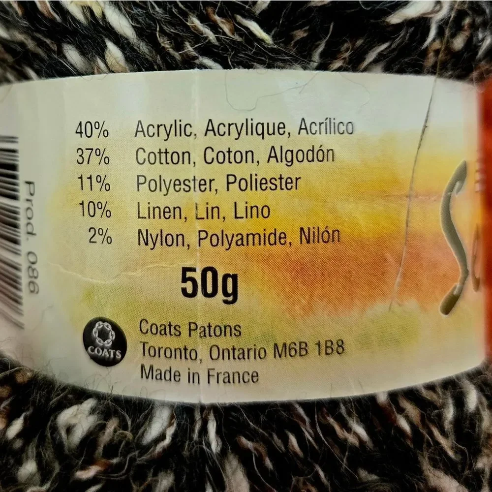 Patons Seasons Black and White Yarn Bundle, Color 106